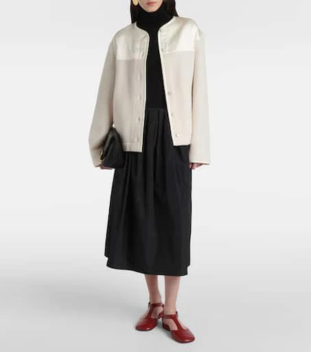 Jil Sander Satin-trimmed virgin wool jacket 2