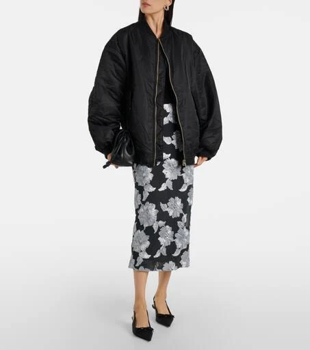 ROTATE Birger Christensen Embroidered mesh pencil skirt 2