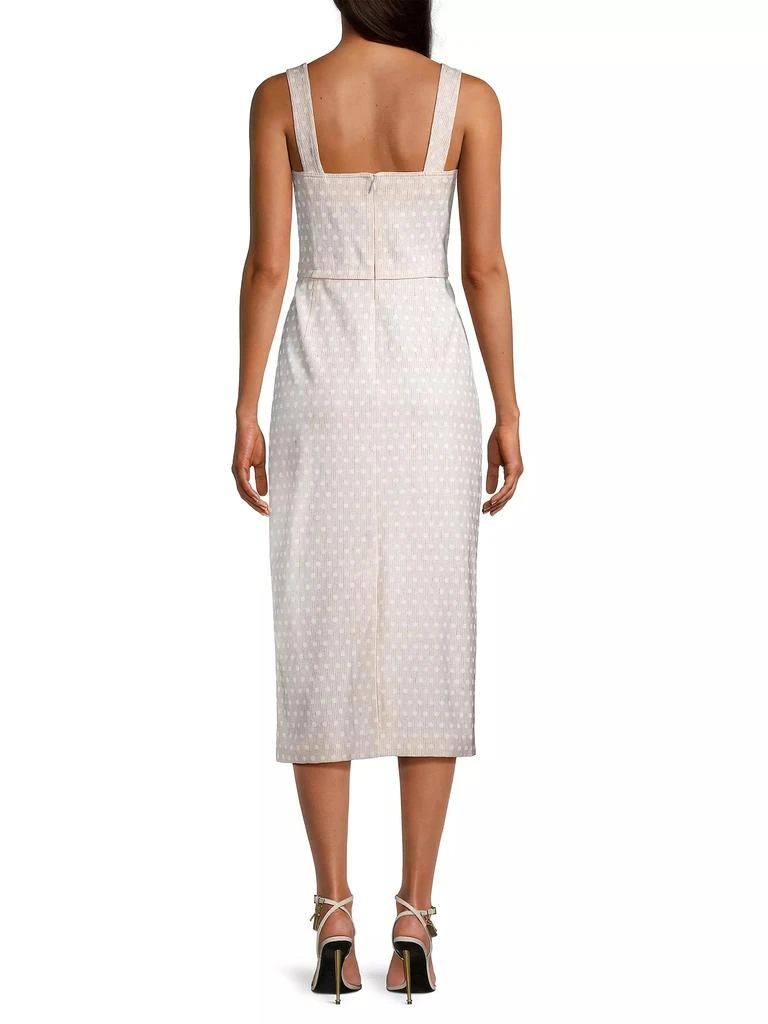 Tory Burch Geometric Linen-Blend Sheath Dress 5