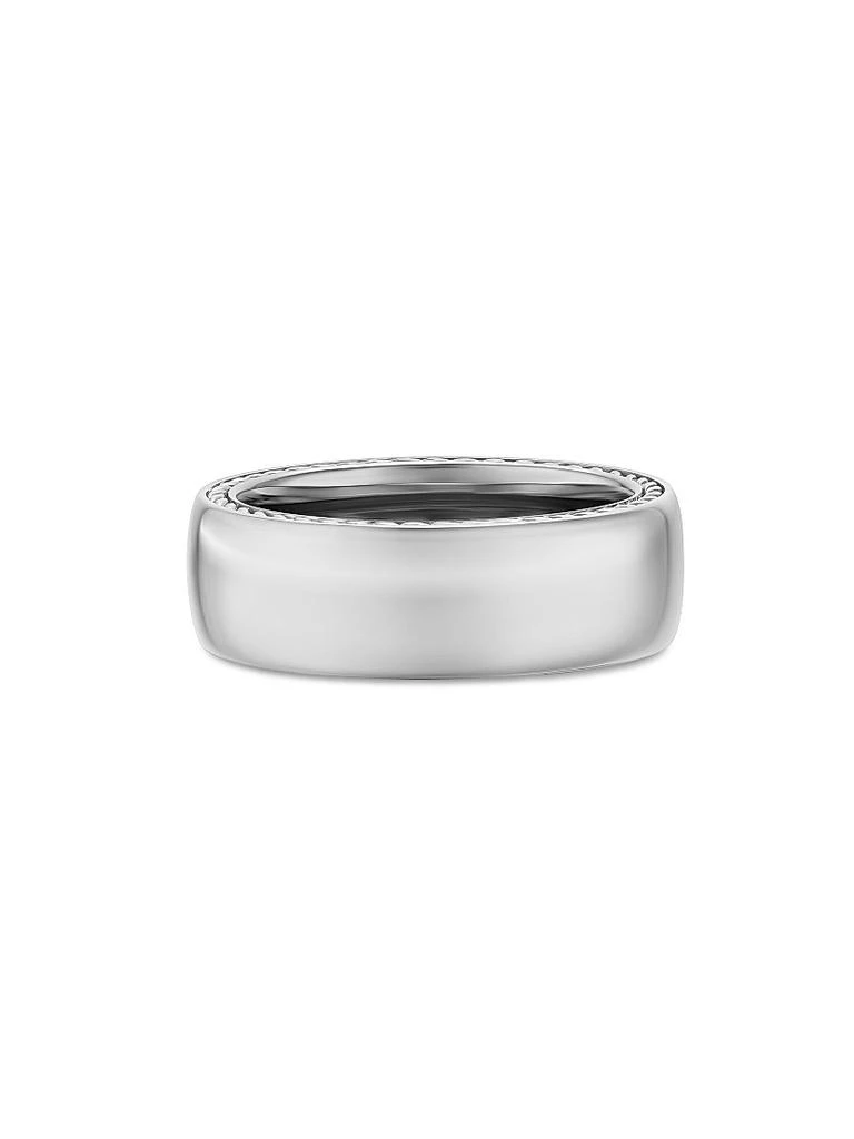 David Yurman Streamline Band Ring in Platinum, 8MM 1