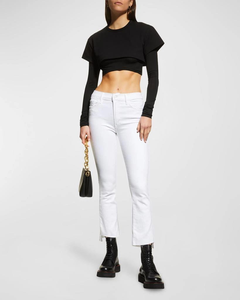 MOTHER The Insider Crop Step Fray Jeans 3