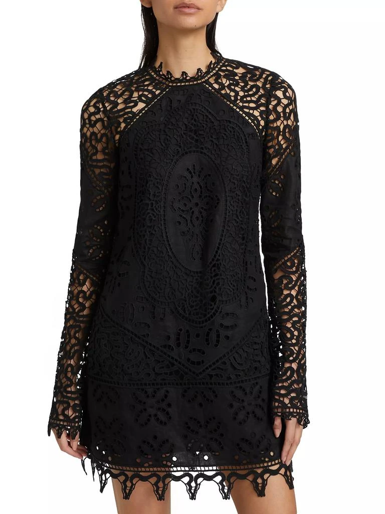 Ulla Johnson Eleni Eyelet & Lace Linen Dress 3