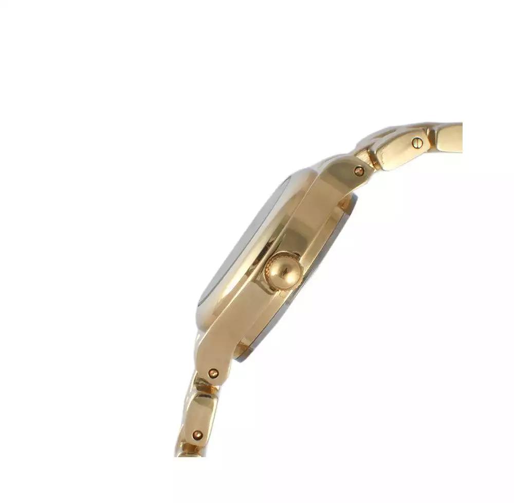 Peugeot Women's Small Face Gold-Tone Link Watch with Gold-Tone Metal Bracelet