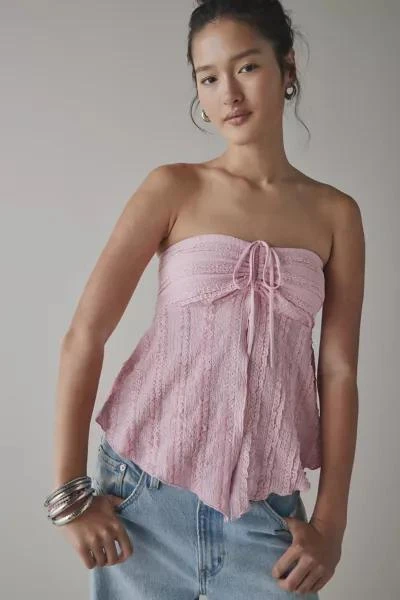 Urban Outfitters UO Eloise Convertible Tie Split-Front Tube Top 1