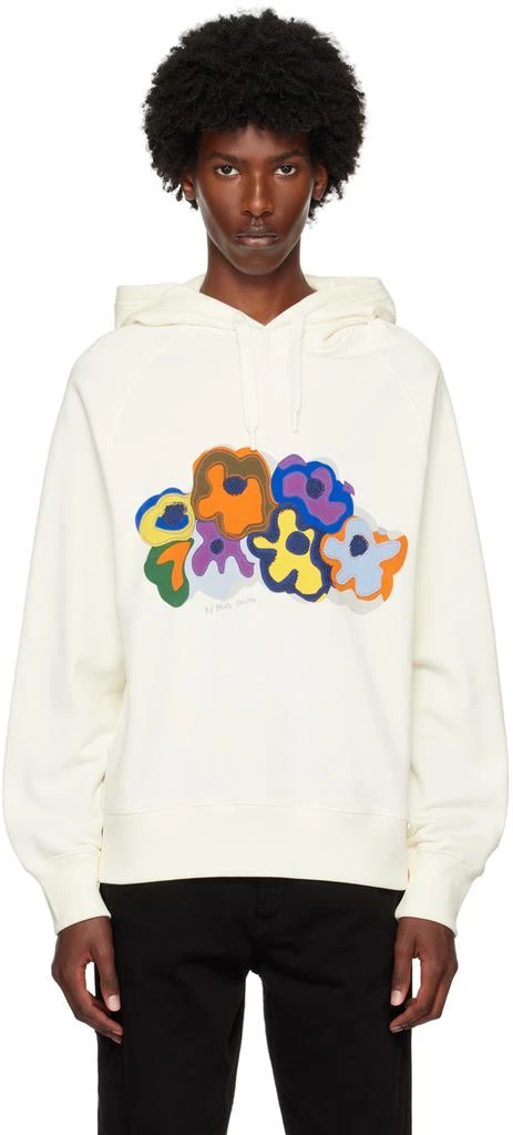 Paul Smith White Embroidered Hoodie 1