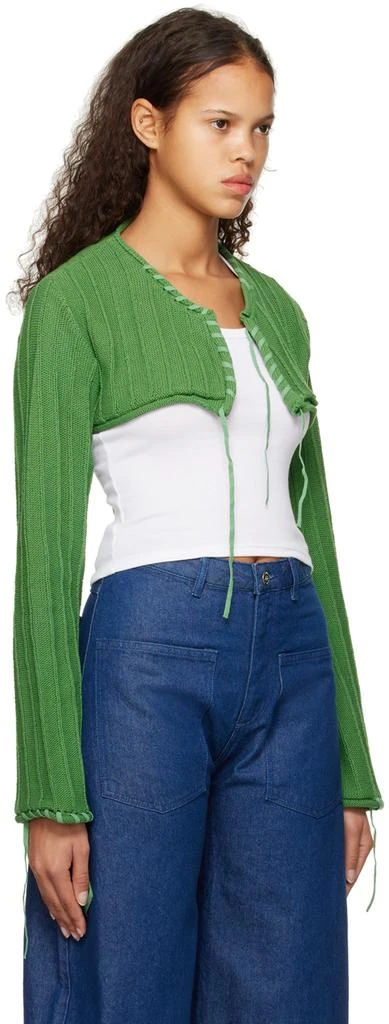 TheOpen Product Green Drawstring Cardigan 2