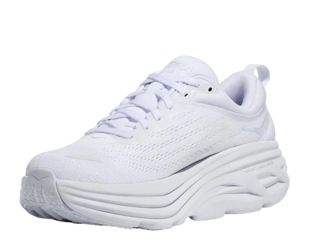 Hoka One One Bondi 8 White/White Women's Running Shoes 1127952-WWH 2