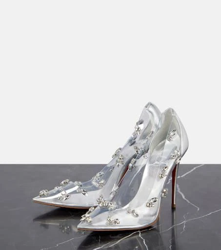 Christian Louboutin Degraqueen embellished PVC pumps 5