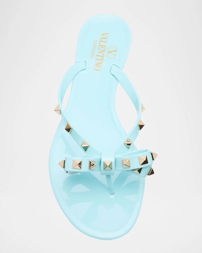 Valentino Rockstud Jelly Bow Thong Sandals 6