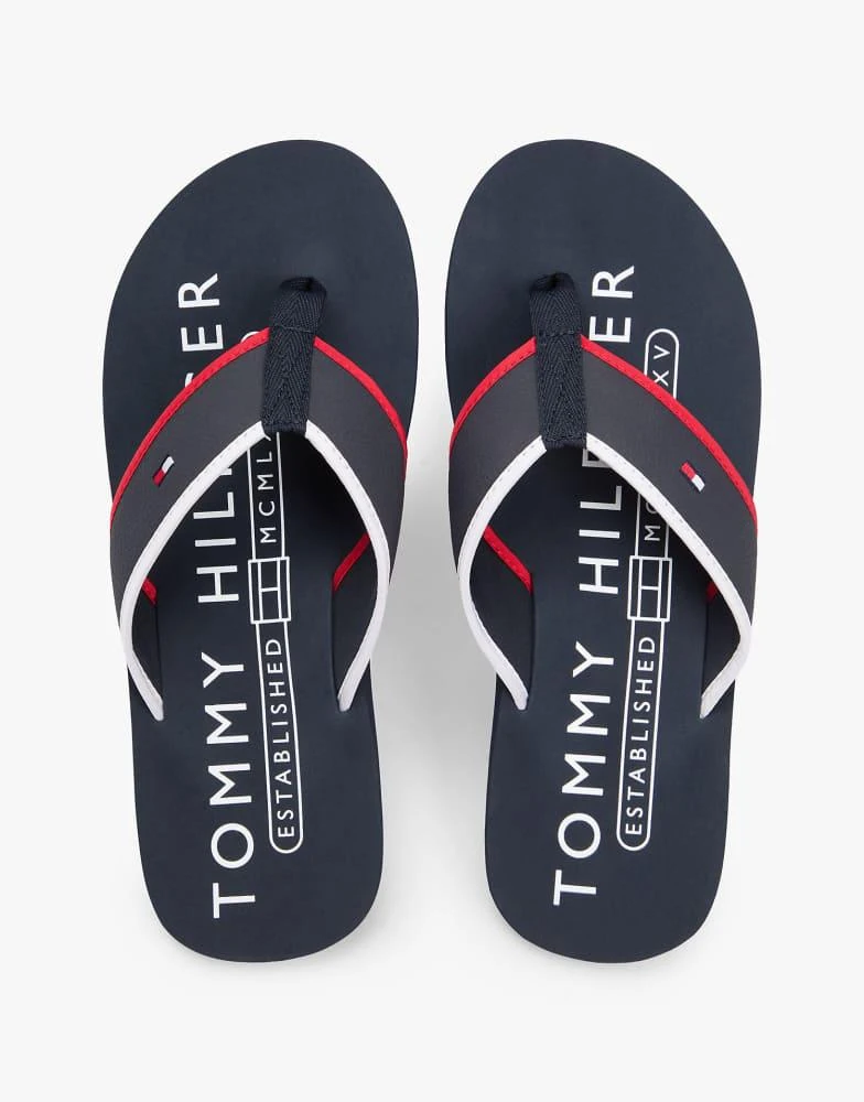 Tommy Hilfiger Tommy Hilfiger Flag embroidery flip-flops in dark blue 3