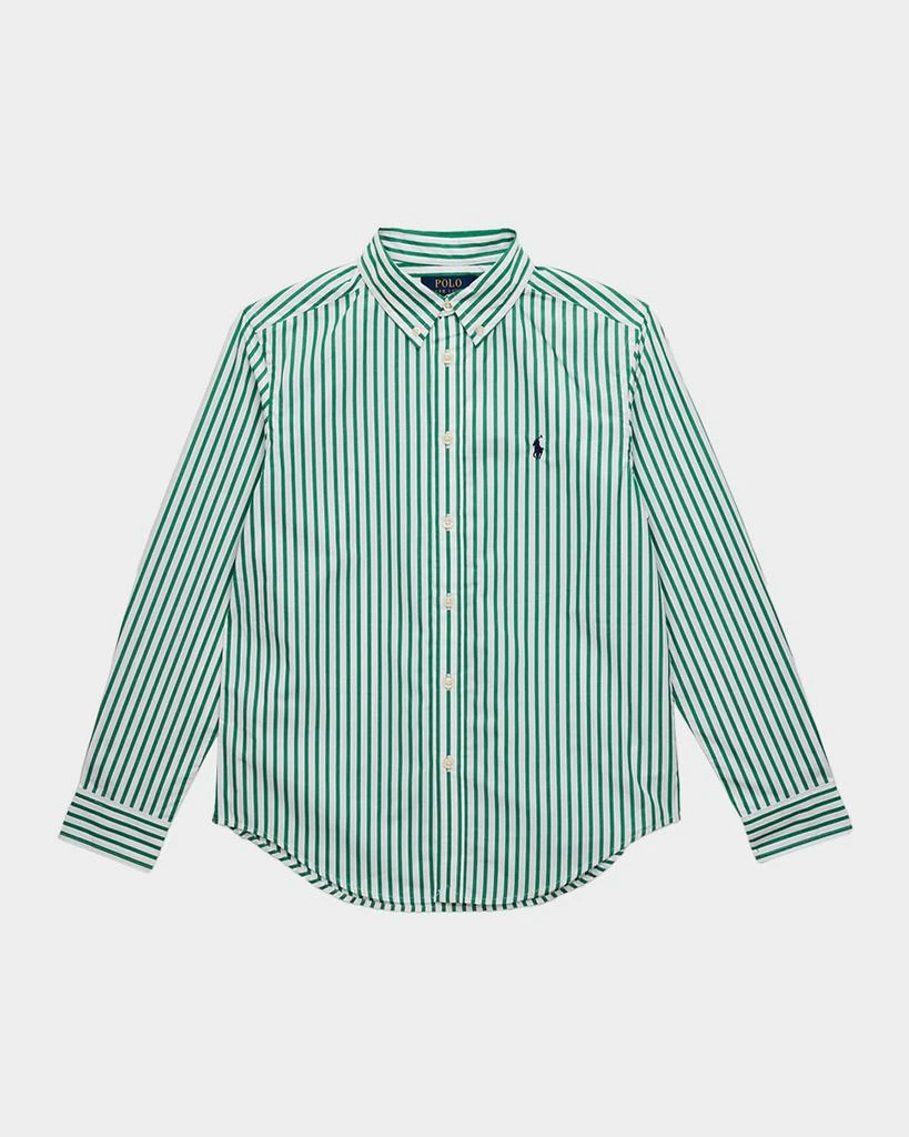 Ralph Lauren Boy
s Striped Cotton Poplin Shirt, Size S-XL