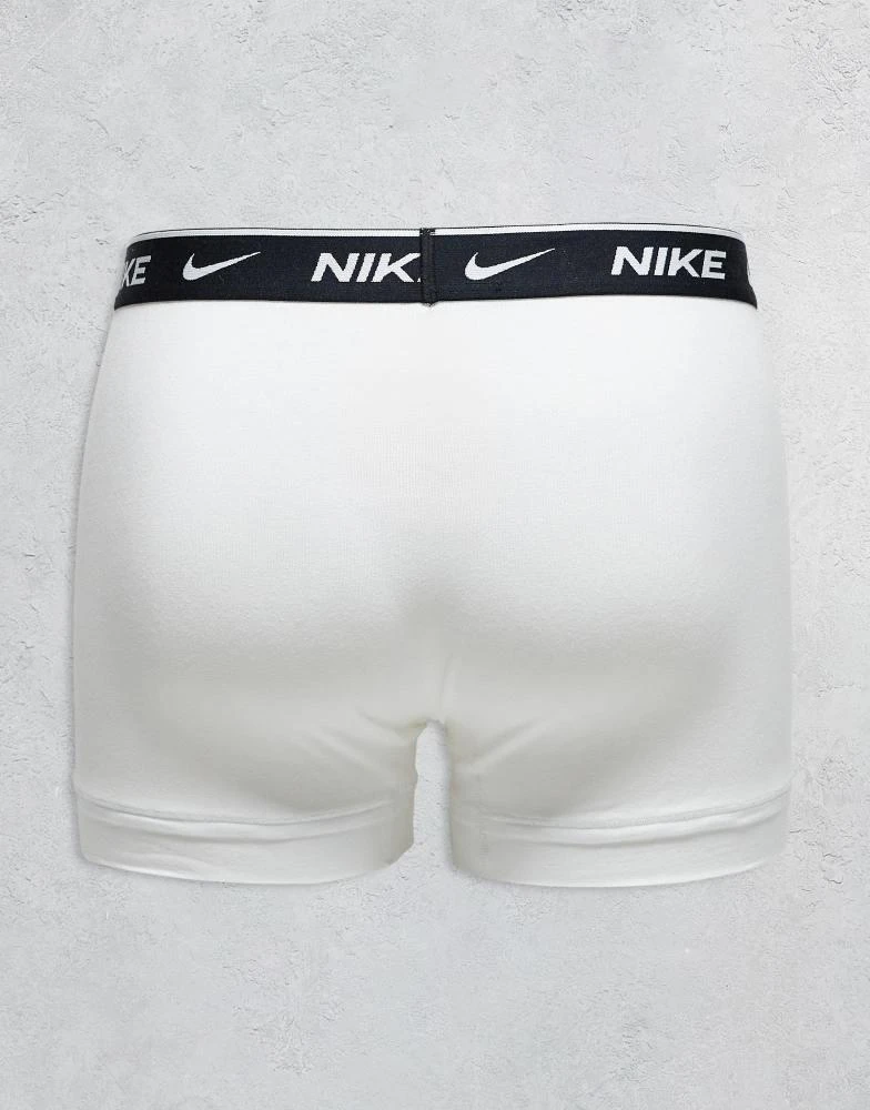 NIKE Nike cotton stretch 3 pack boxer briefs in white with black waistbands 2