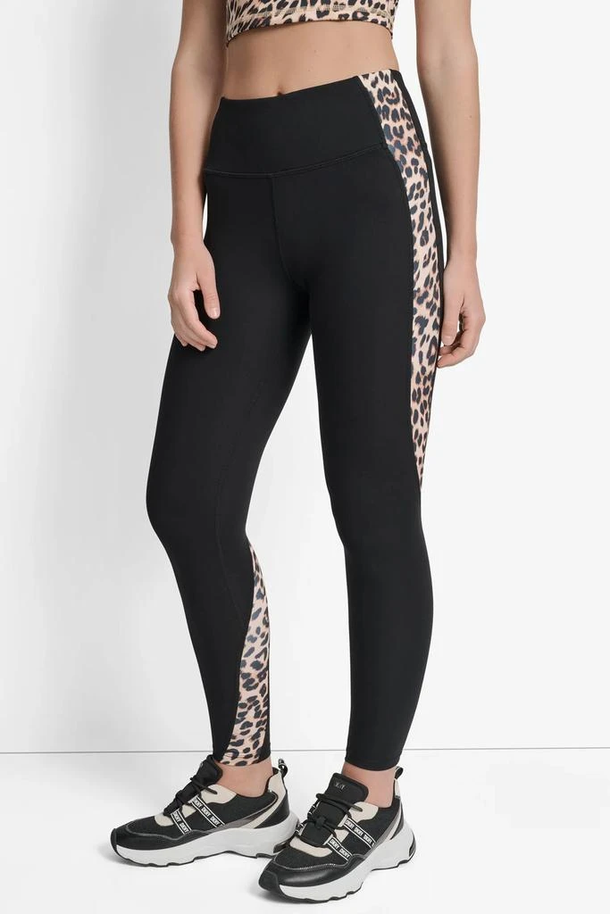 DKNY SUPER HIGH WAIST FULL LENGTH PRINT BLOCK LEGGING 1