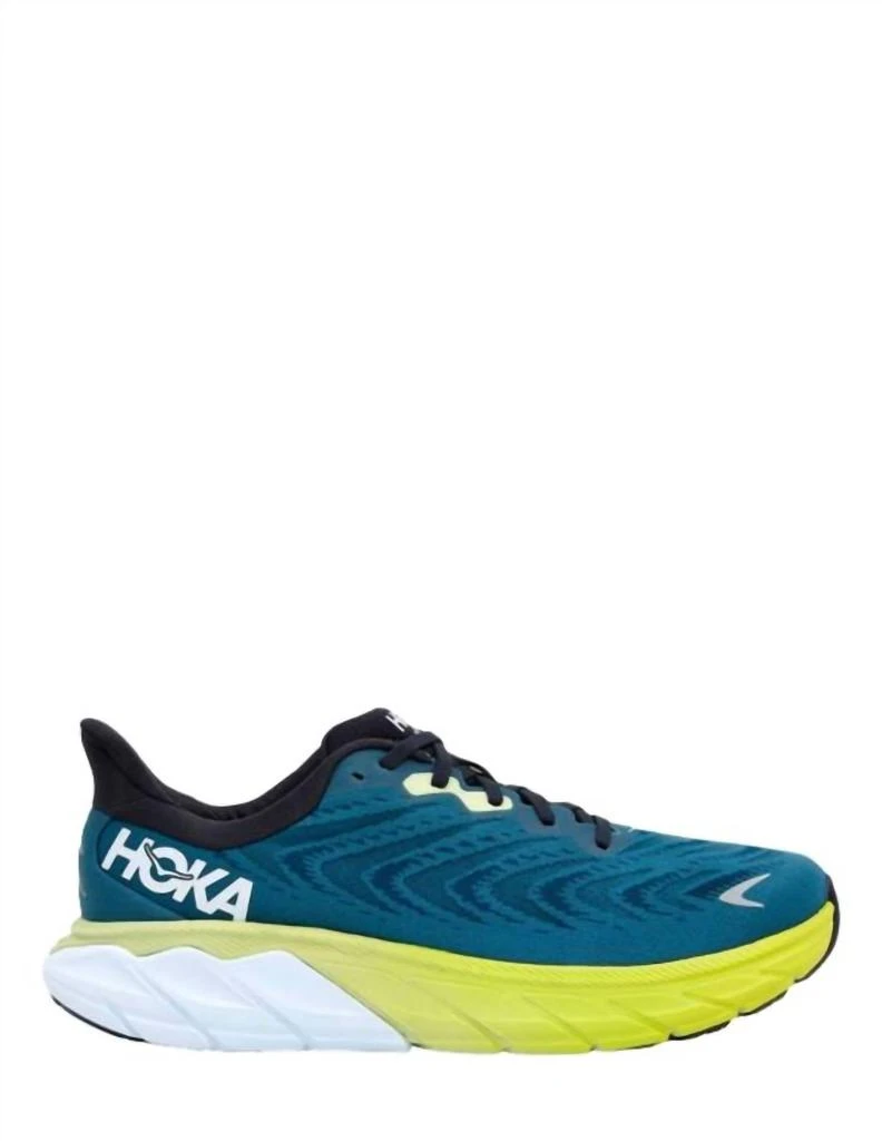 Hoka Men's Arahi 6 Running Shoes In Blue Graphic/blue Coral 1