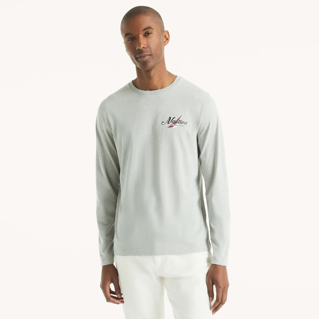 Nautica Mens Leisure Club Graphic Long-Sleeve T-Shirt