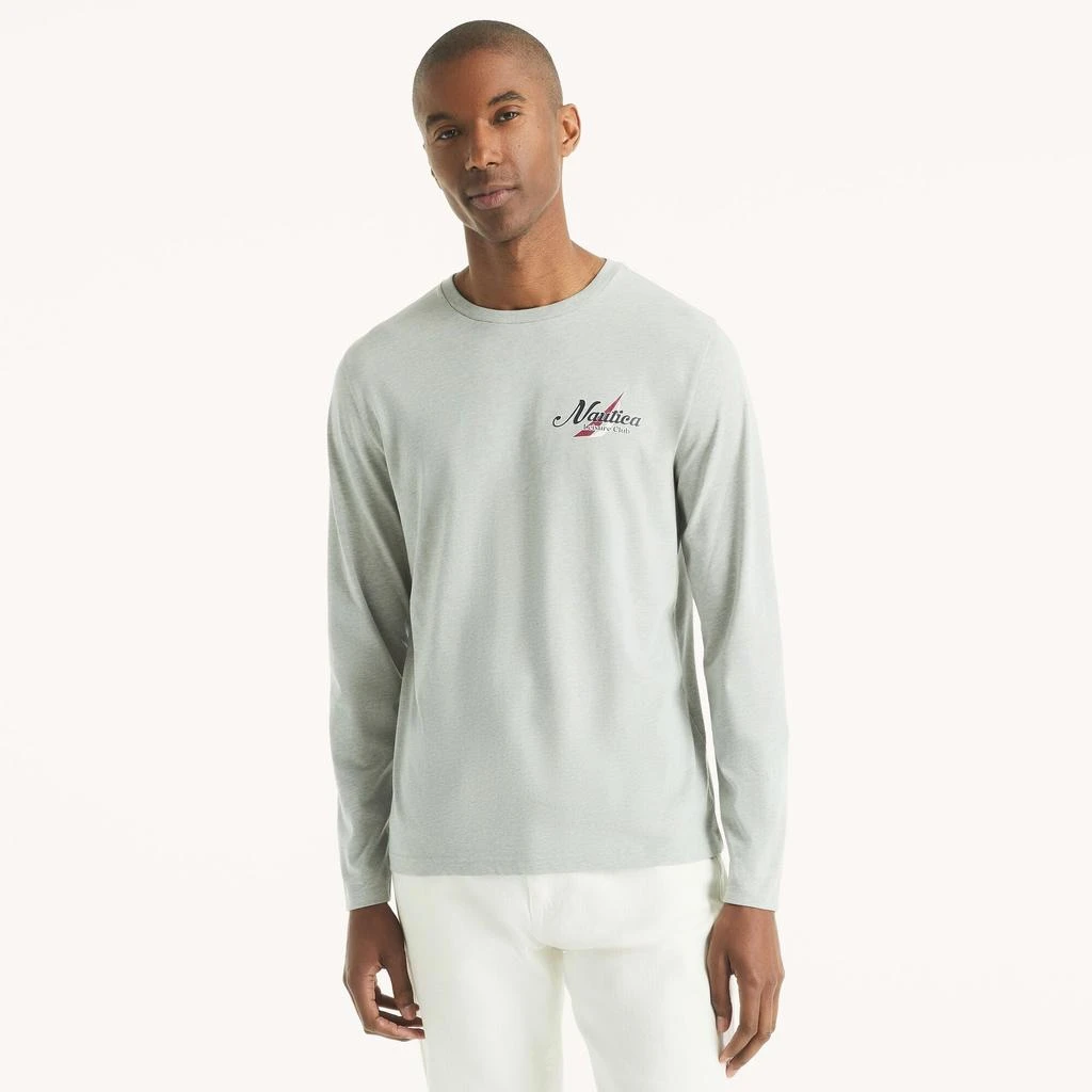 Nautica Mens Leisure Club Graphic Long-Sleeve T-Shirt from Premium Outlets