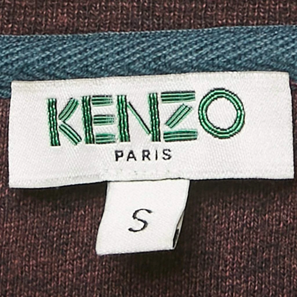 Kenzo Kenzo Burgundy Love Embroidered Cotton Knit Sweatshirt S 4