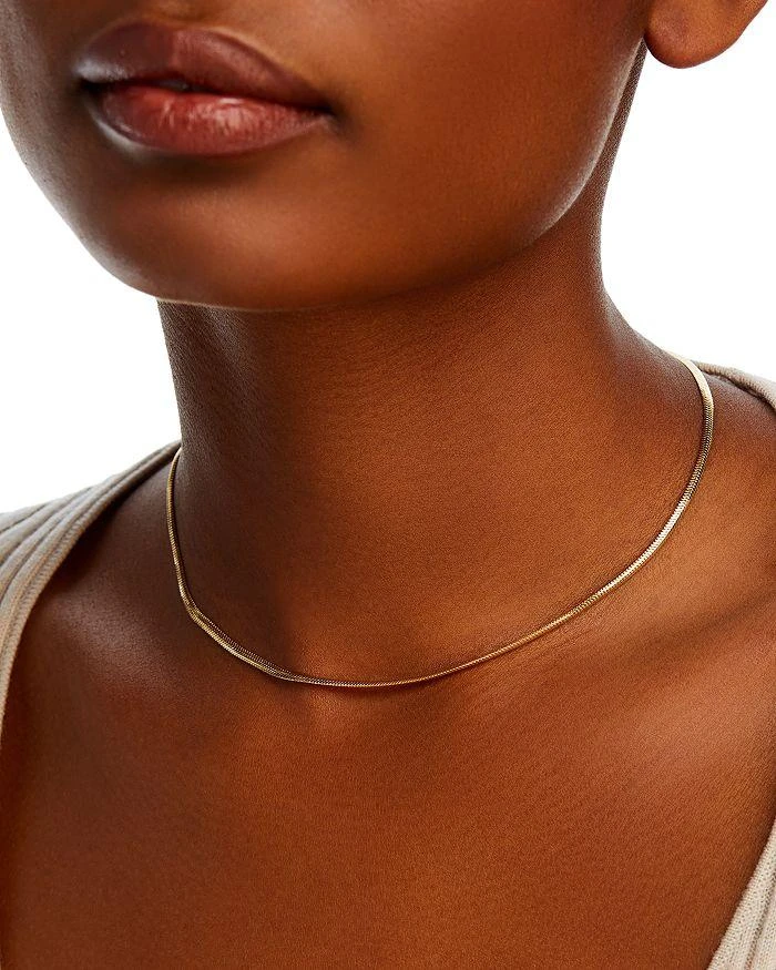 Zoe Chicco Zoe Chicco 14K Yellow Gold Heavy Metal Snake Link Chain Necklace, 14-16" 2