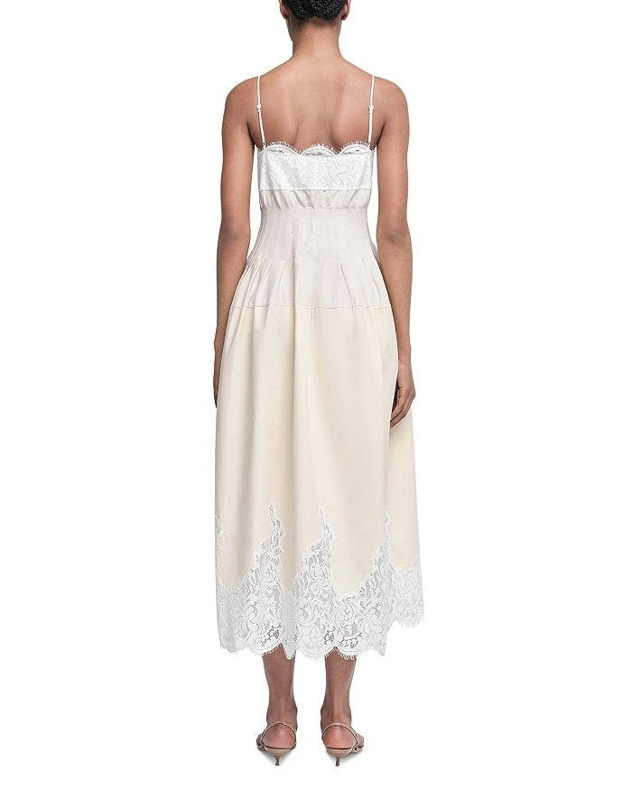 SIMKHAI Lilianna Lace Trim Midi Dress 3