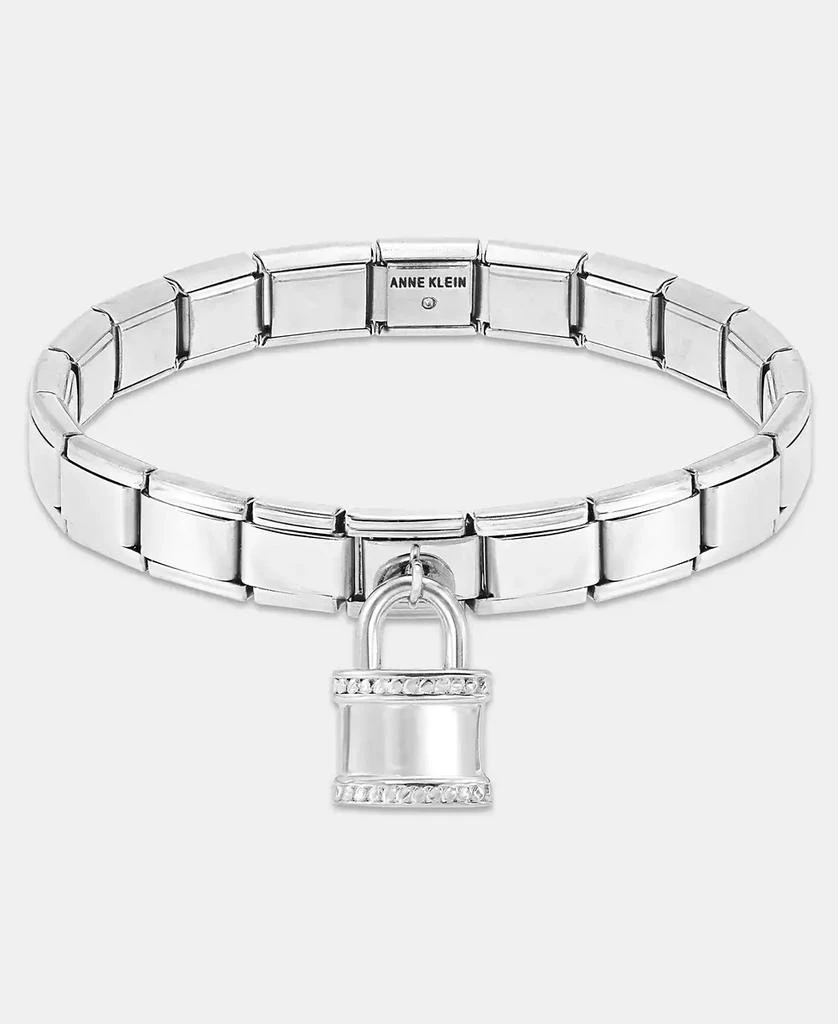 Anne Klein Padlock Charm Stretch Bracelet
