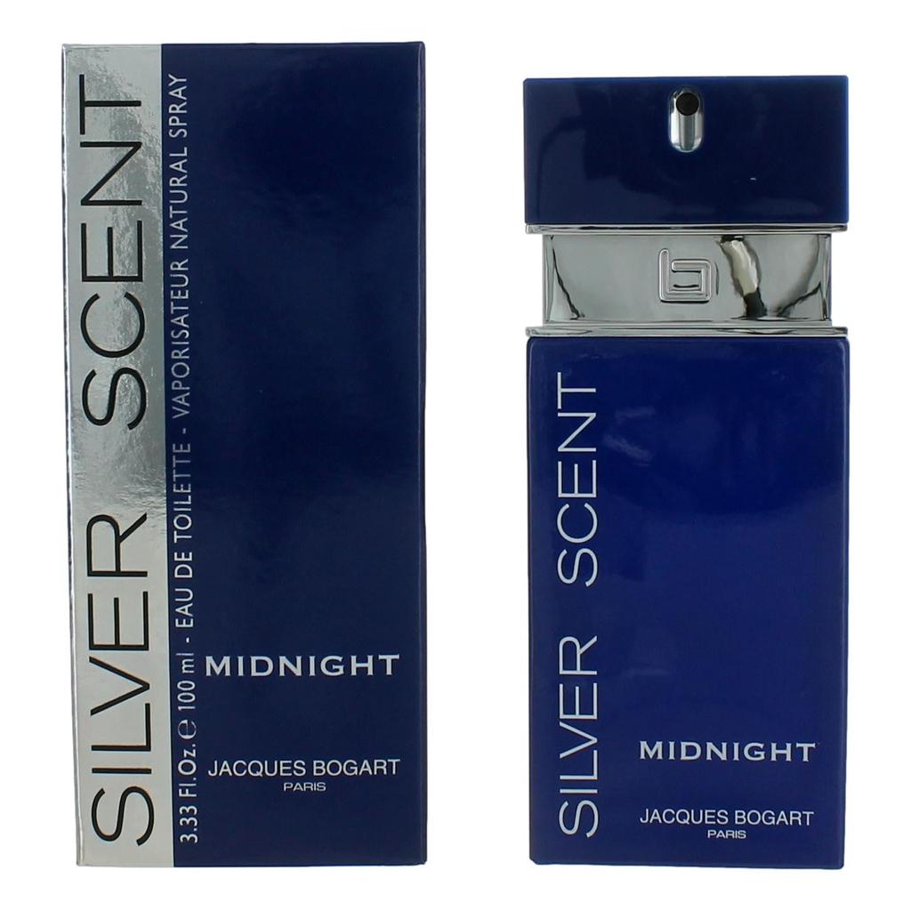 JACQUES BOGART 2pcs Silver Scent Midnight by , 3.33 oz Eau De Toilette for Men