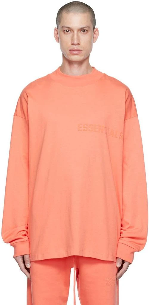 Fear of God ESSENTIALS Pink Cotton Long Sleeve T-Shirt 1