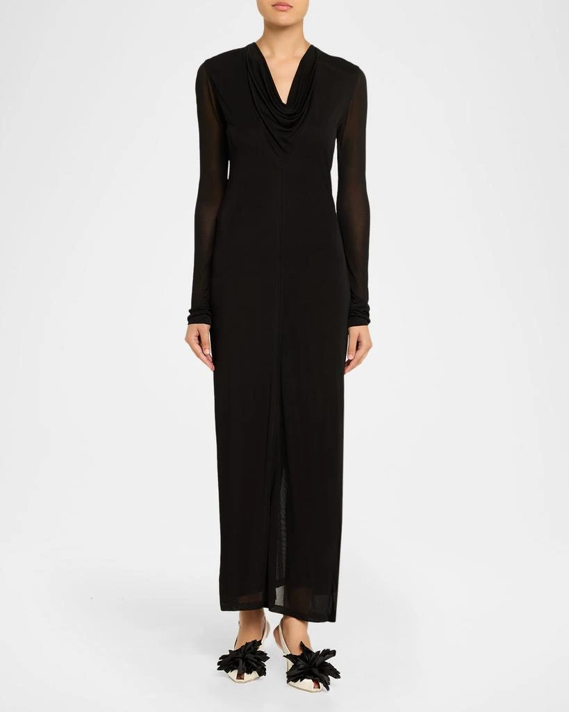 Salvatore Ferragamo 70mm Gema Satin Flower Slingback Pumps 3