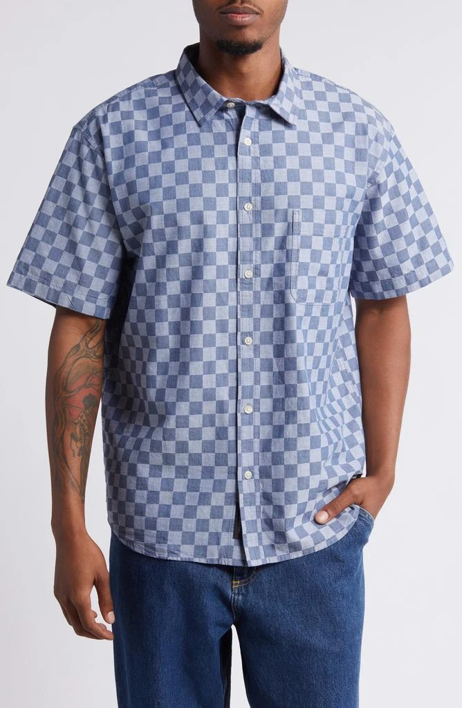 Vans Wade Checkerboard Short Sleeve Button-Up Shirt 1