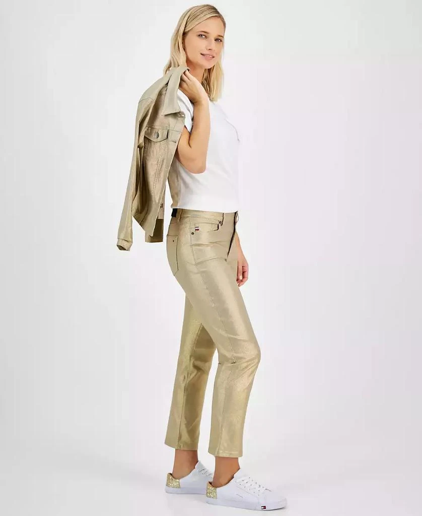 Tommy Hilfiger Women's Tribeca Foil Straight-Leg Jeans 3