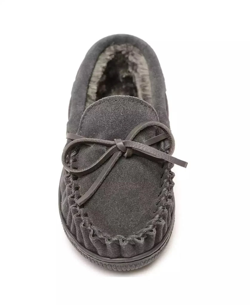 Minnetonka Little Boys Pile Lined Hardsole Moccasin Slippers 4