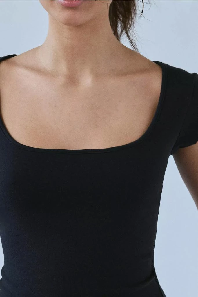 Out From Under Out From Under Essential Cotton Compression Square Neck Baby Tee 2