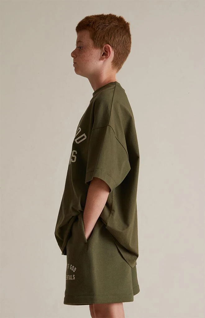 Essentials Kids Military Fleece Soccer Sweat Shorts 3