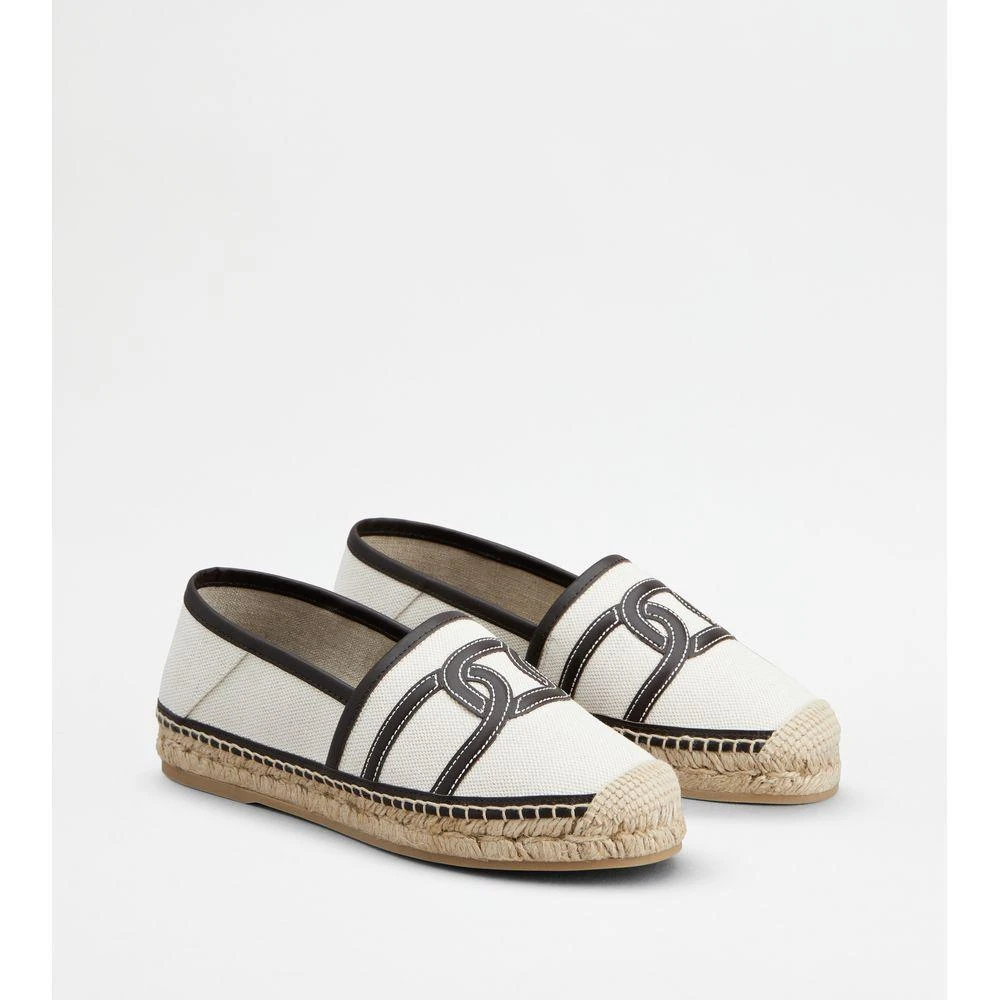 Tod's Kate Espadrilles in Canvas and Leather 2