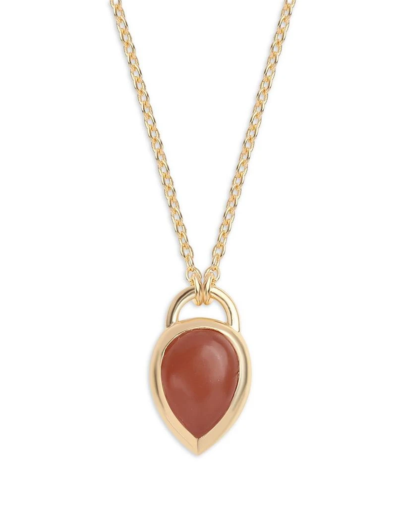 Moon & Meadow 14K Yellow Gold Brown Moonstone Pendant Necklace, 16-20" 1