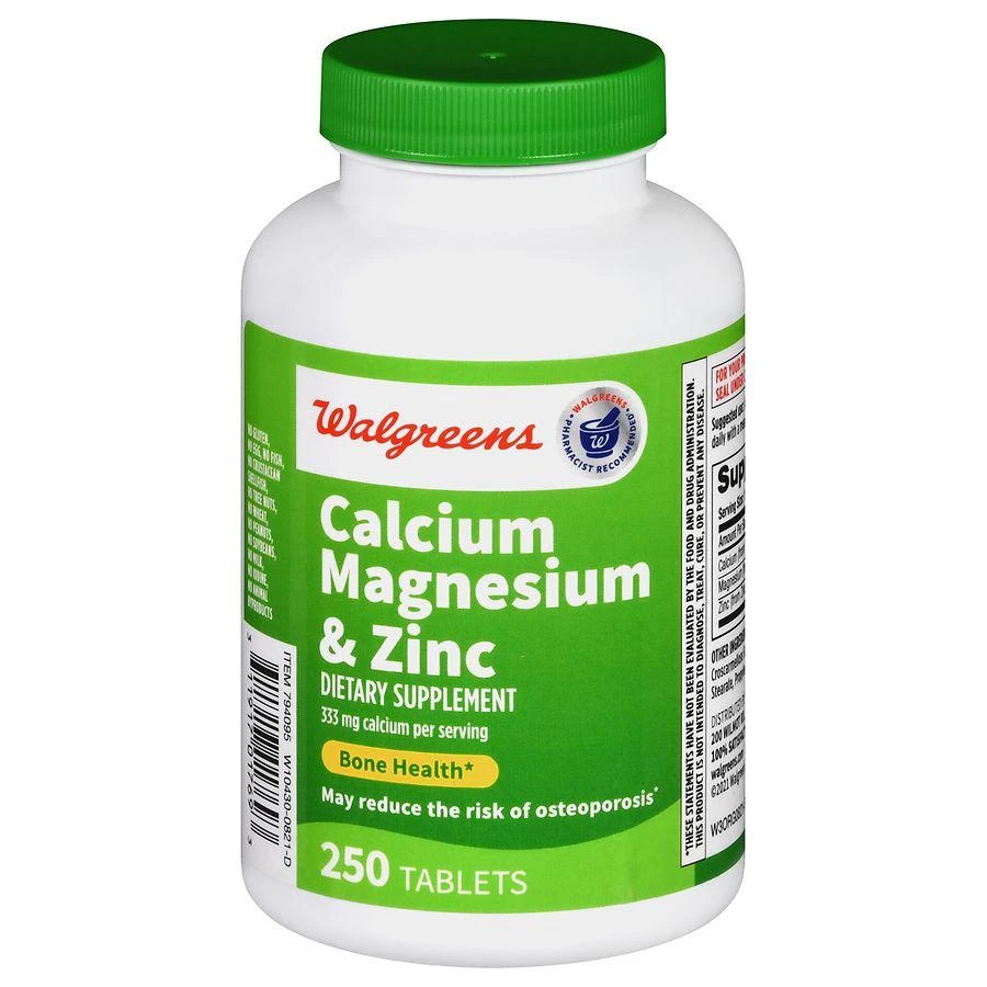 Walgreens Calcium 333 mg Magnesium & Zinc Tablets (250 days) 1