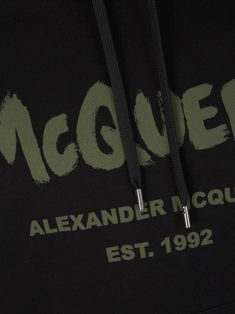 Alexander McQueen Alexander McQueen Logo Printed Drawstring Hoodie 4