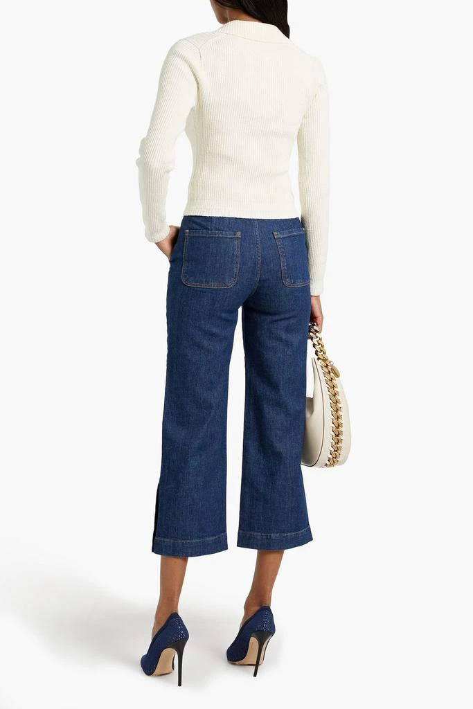 SIMKHAI Hyra cropped high-rise wide-leg jeans 3
