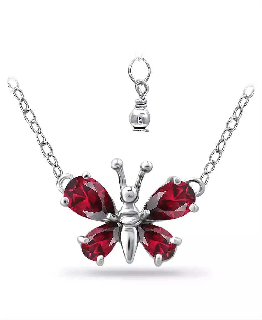 Giani Bernini Lab Grown Ruby Butterfly Necklace 1