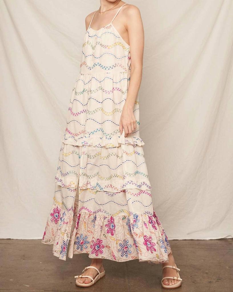 En Creme En Creme - Embroidered Tiered Maxi Dress