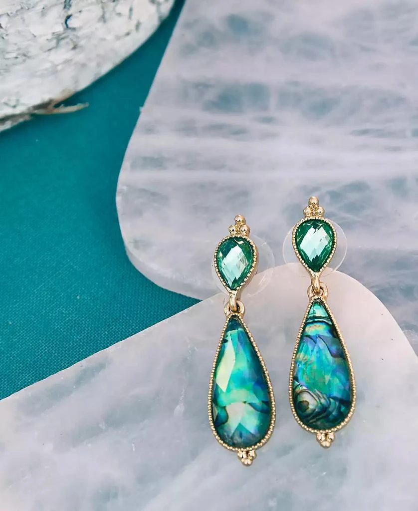 Lonna & Lilly Gold-Tone Stone Double Drop Earrings 3