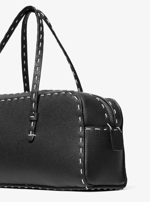 Michael Kors Roberta Hand-Stitched Pebbled Leather Satchel 4