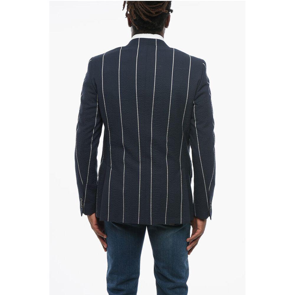 Corneliani CC COLLECTION Single Breasted Half-Lined Blazer With Men's Stripe