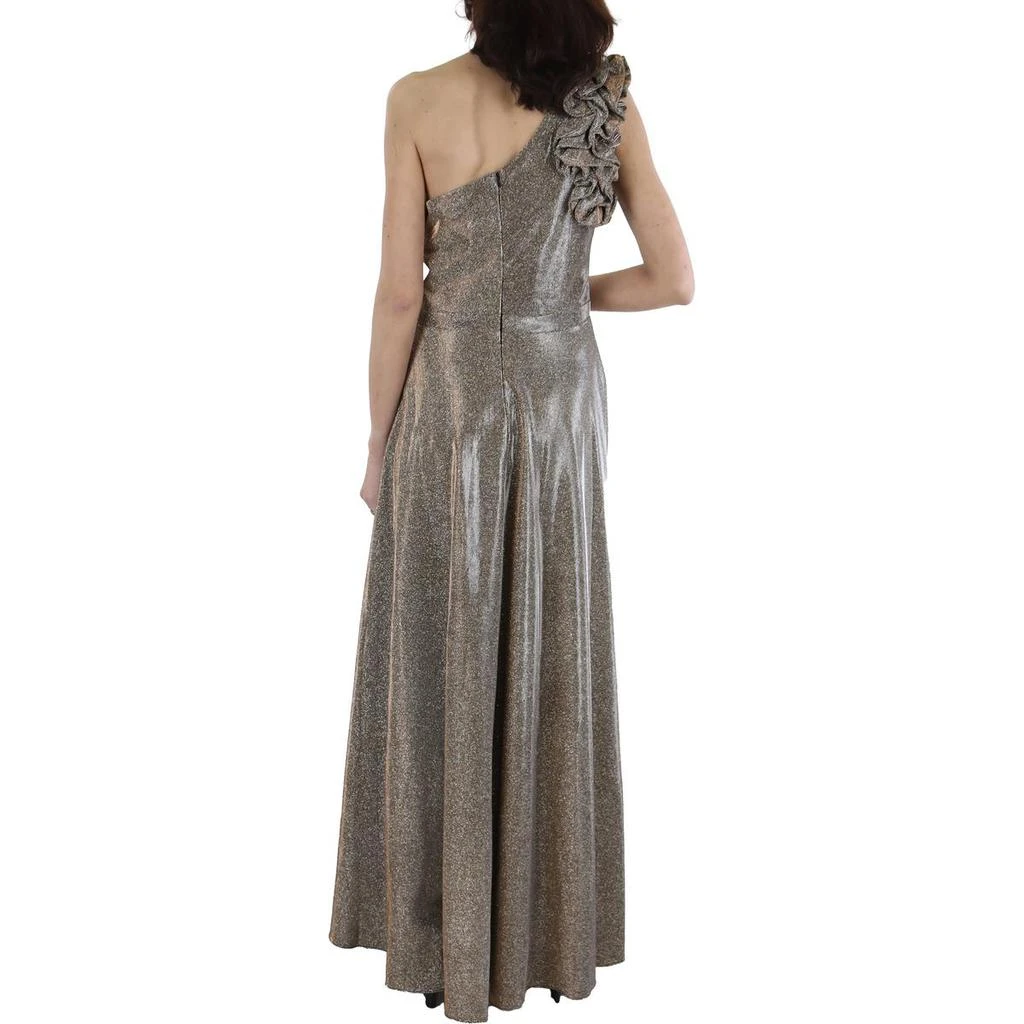 XSCAPE Womens Ruched Metallic Evening Dress 2