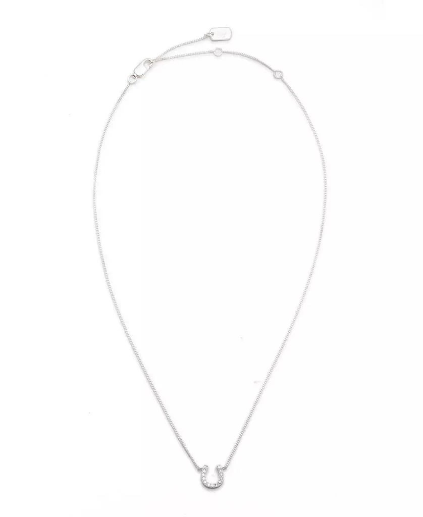 Lauren Ralph Lauren Cubic Zirconia Horseshoe Pendant Necklace in Sterling Silver, 14" + 3" extender 3