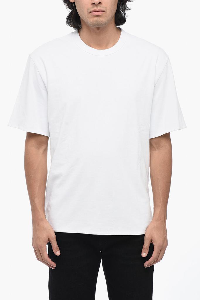 COVERT Solid Color Crew-neck T-Shirt with Contrasting Logo