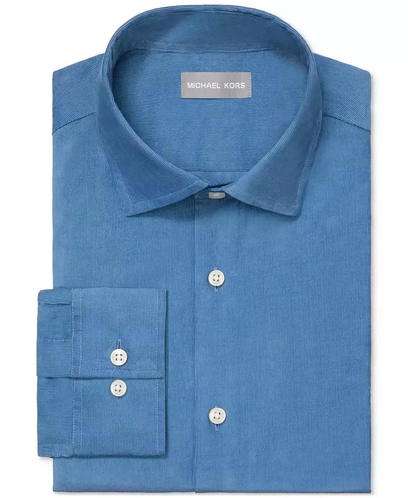 Michael Kors Men Slim Fit Corduroy Dress Shirt 4