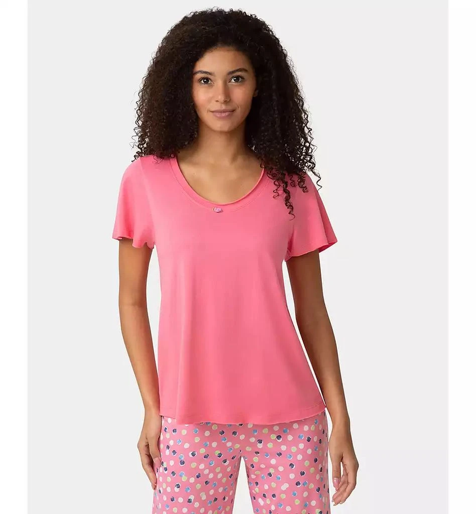 Hue Women
s Short-Sleeve Rosette Sleep T-Shirt