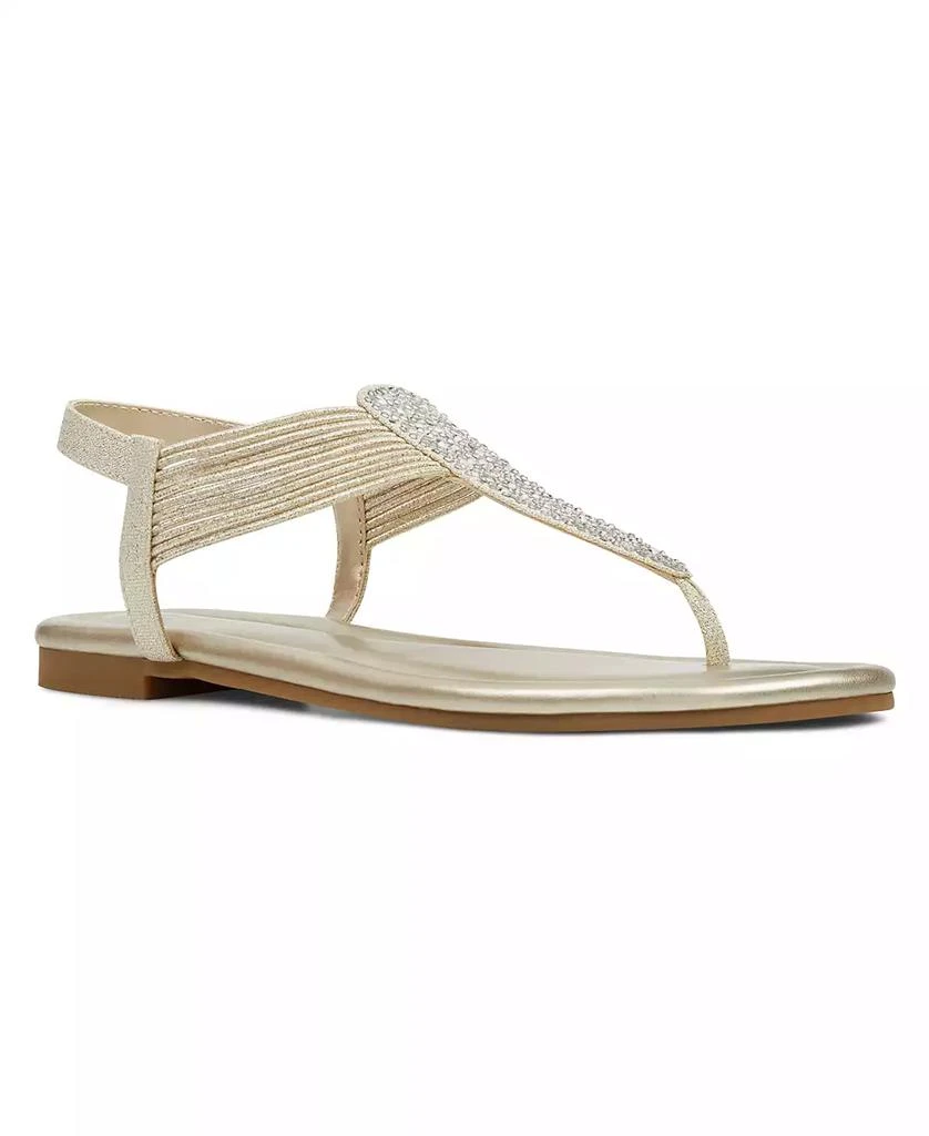 Bandolino Women's Kayte Embellished T Strap Flat Sandals 1