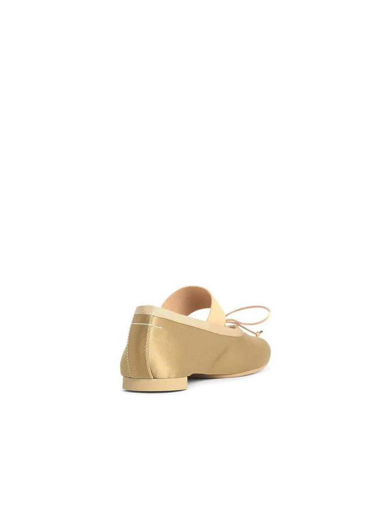 MM6 Mm6 Maison Margiela Green Polyester Ballet Flats 3
