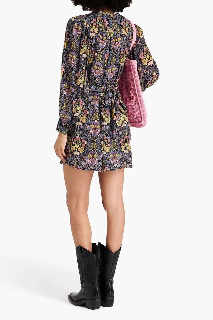 ANTIK BATIK Eros quilted floral-print crepe de chine mini dress 3